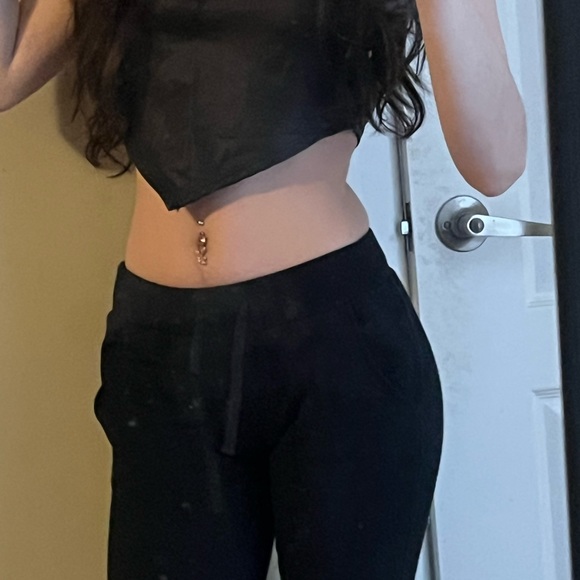 Faux leather halter tie bandana top - Picture 3 of 3